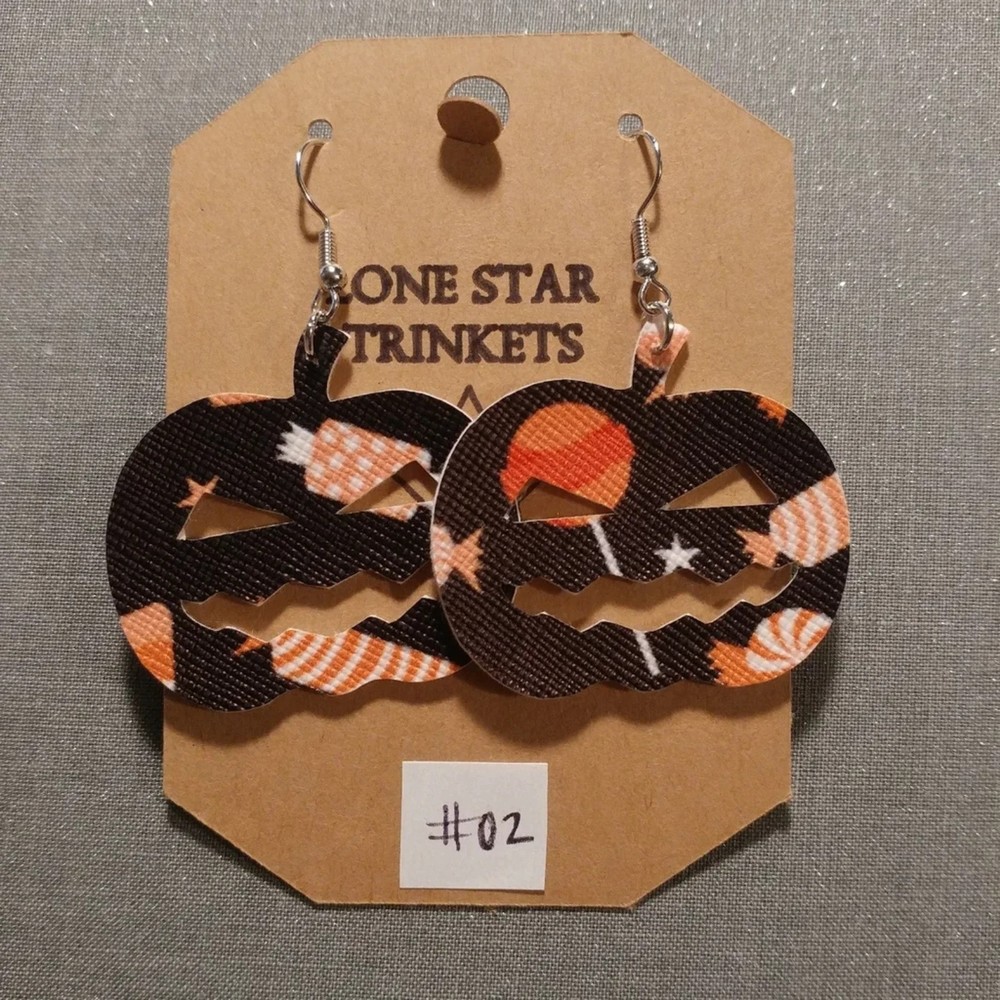 Jack o lantern Halloween Earrings #02